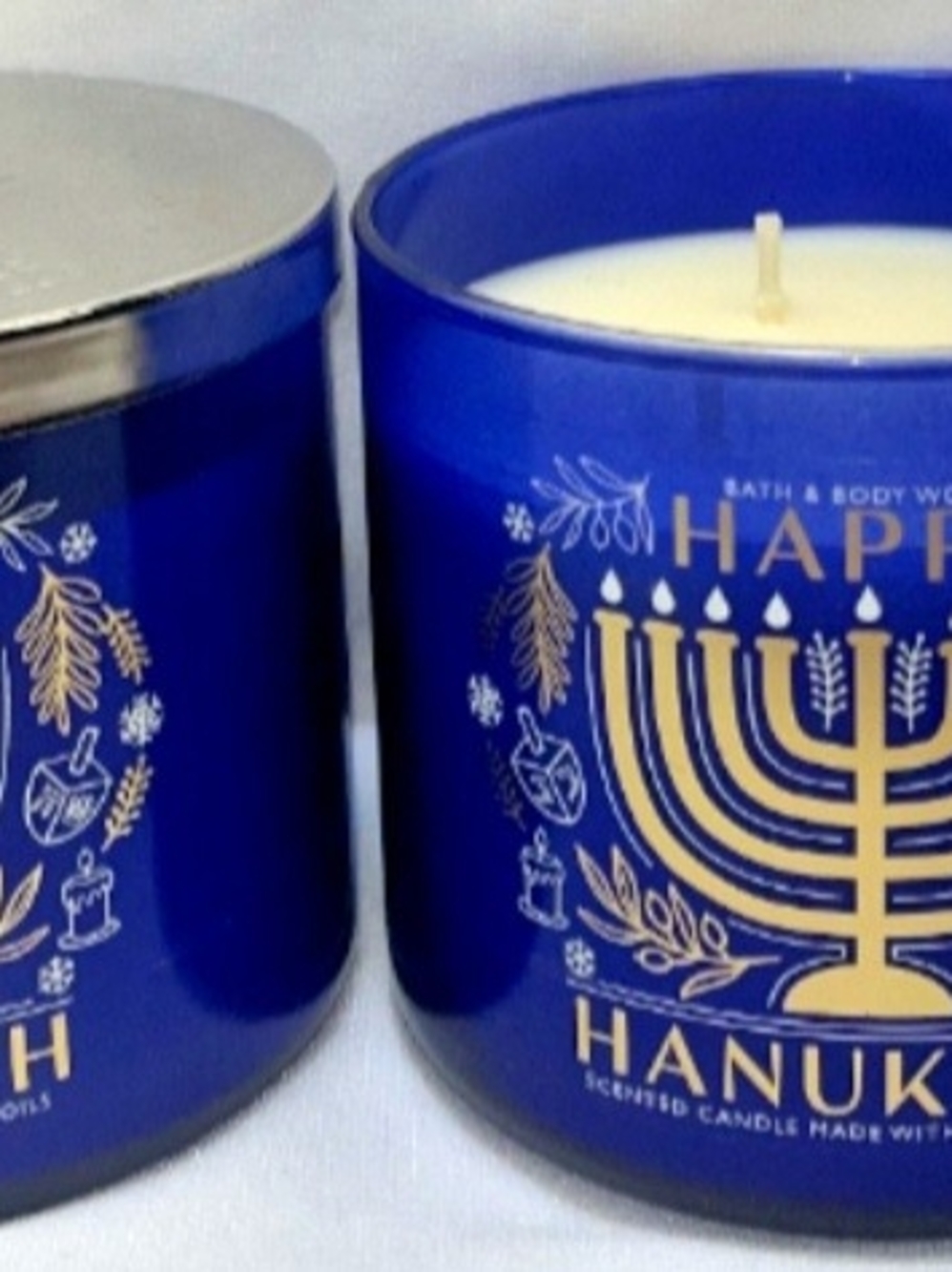 Bath & Body Works Blue & Gold Hanukkah Scented Candle